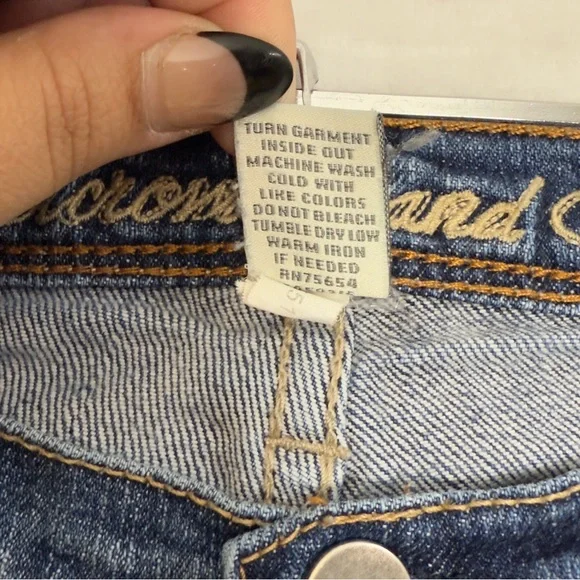 Abercrombie and Fitch Y2K Jeans Skinny Zipper Leg Low Rise Medium Wash Size 4 - Picture 6 of 6